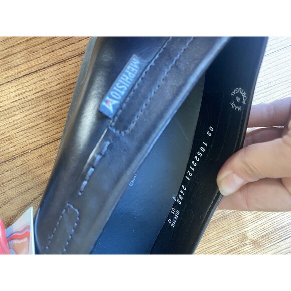 NWT Mens Mephisto Leather Black Driver Loafers Slip Ons Size 12 Jet Set Cool Air main image 4